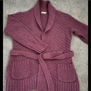 Royal Robbins Purple Belted Sweater